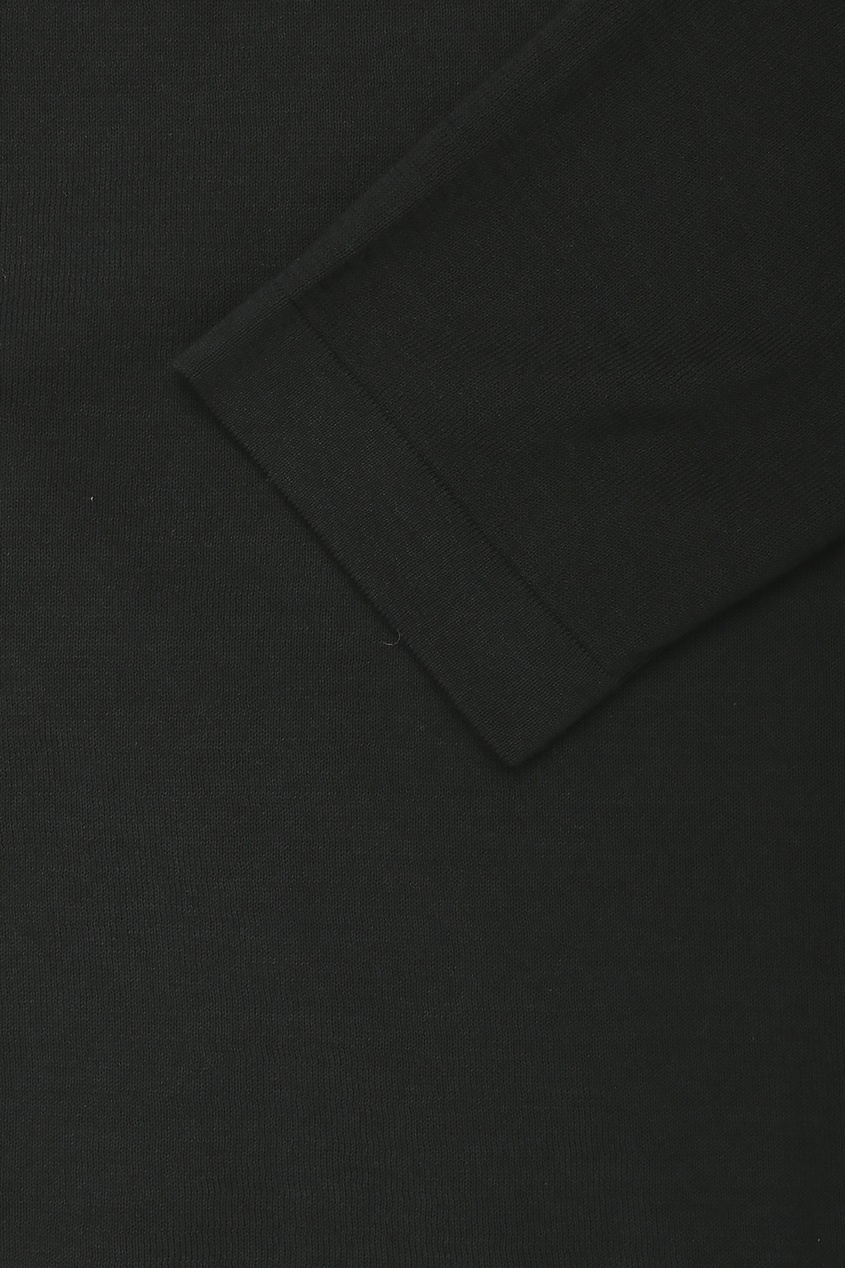 фото Черный хлопковый лонгслив kangra cashmere