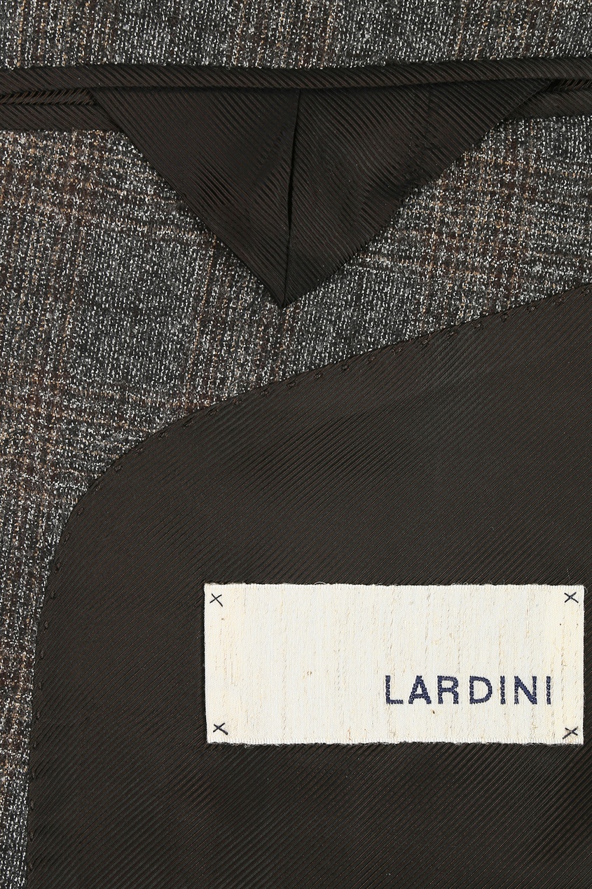 фото Серый шерстяной костюм в клетку Lardini