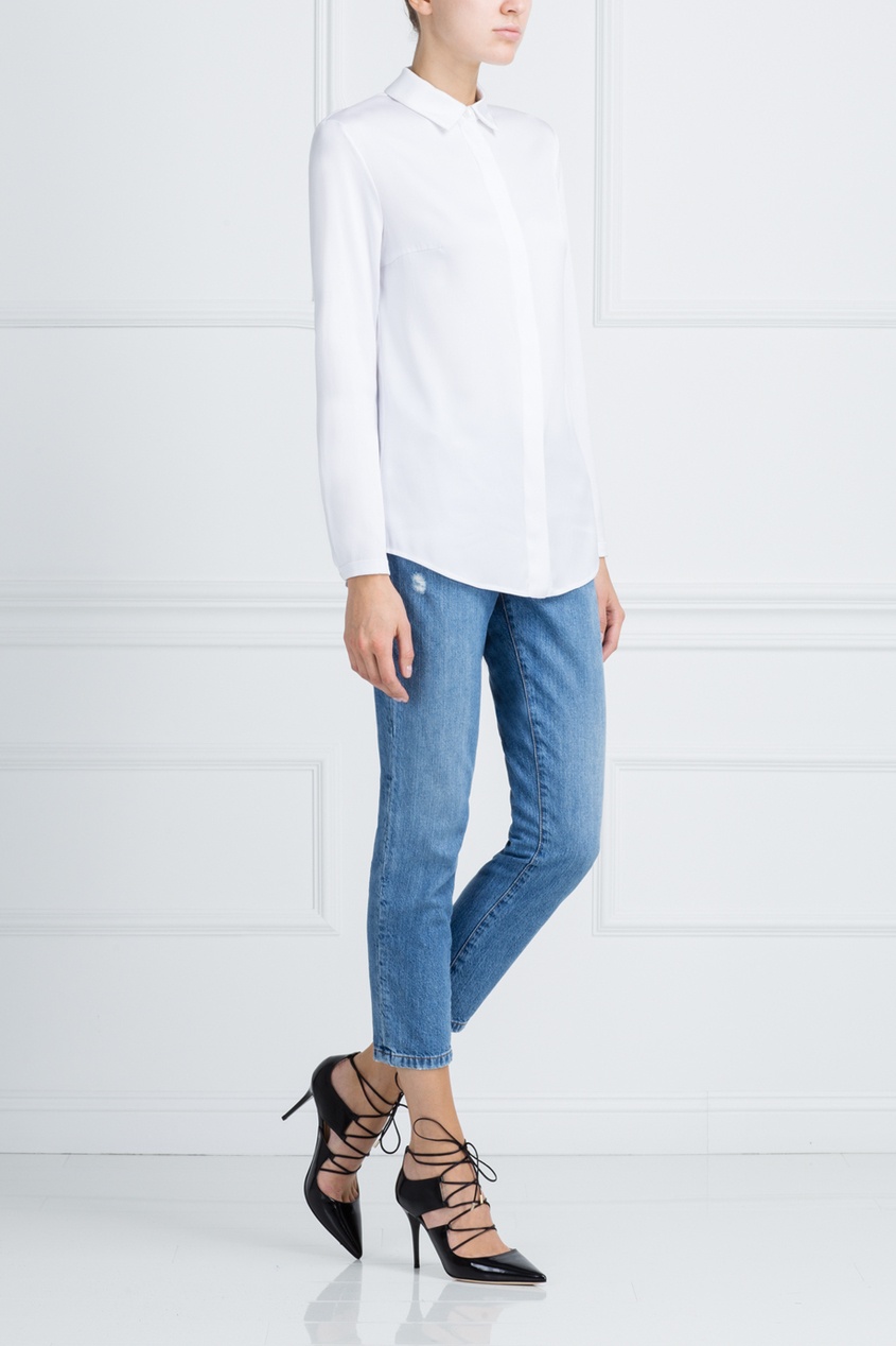 

Шелковая блузка, Белый, Шелковая блузка