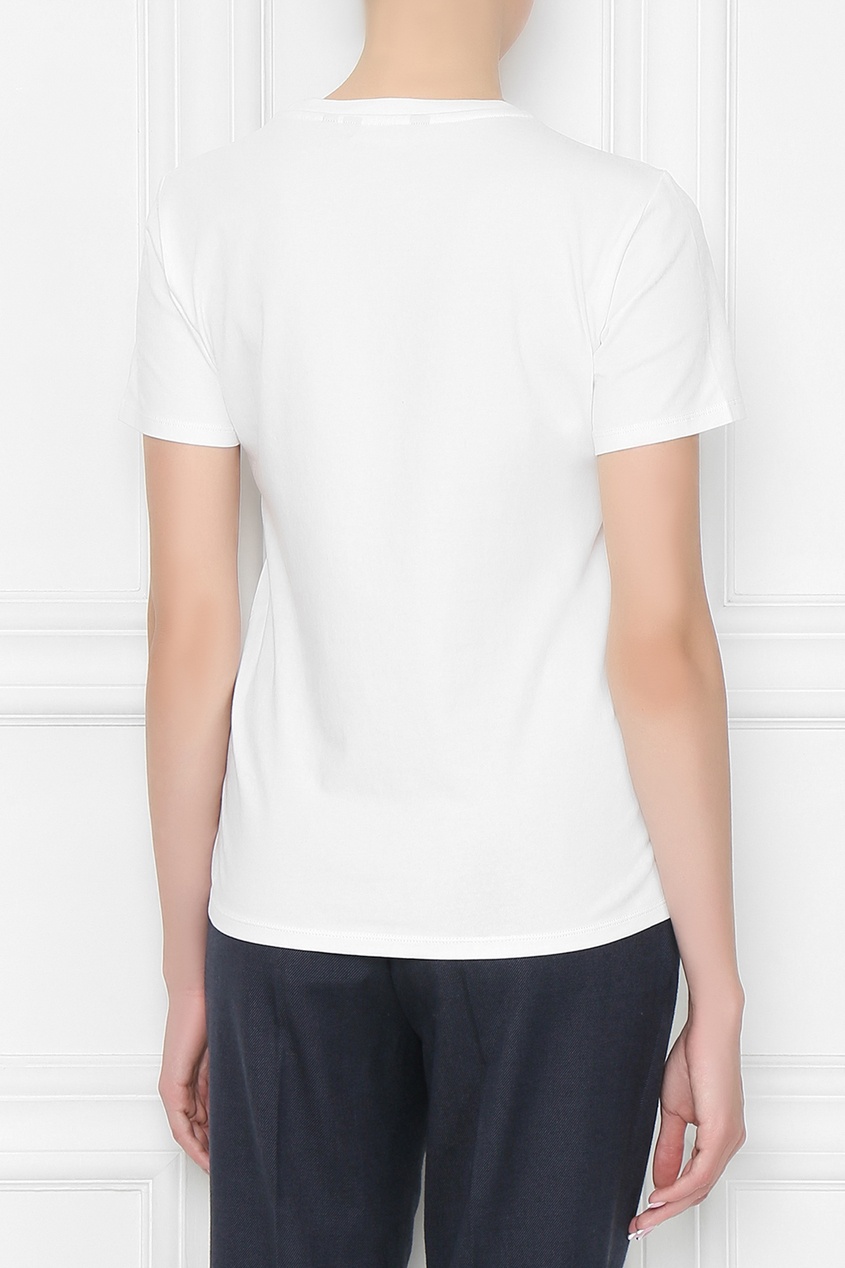 фото Белая футболка с разноцветным логотипом bosco fresh