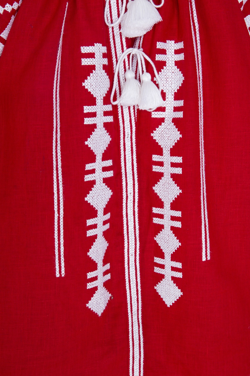 

Блузка из льна, Красный, Блузка из льна