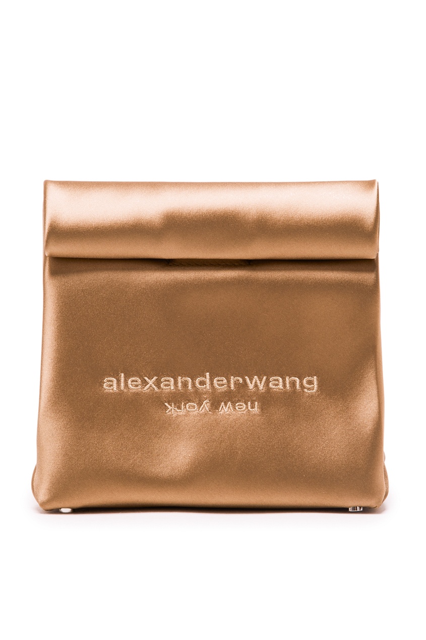 фото Золотистая сумка lunch bag Alexander wang