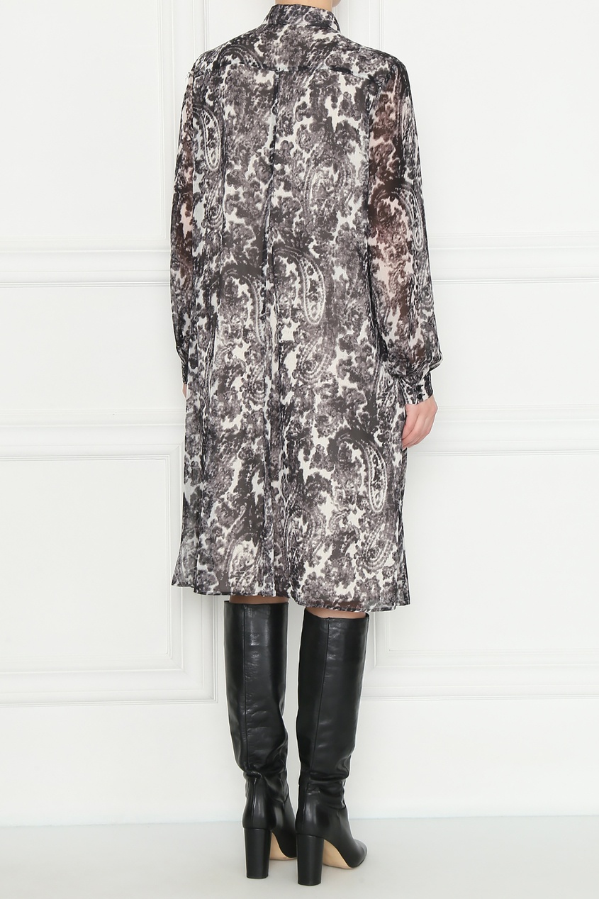 фото Платье из ткани с черно-белым узором marina rinaldi