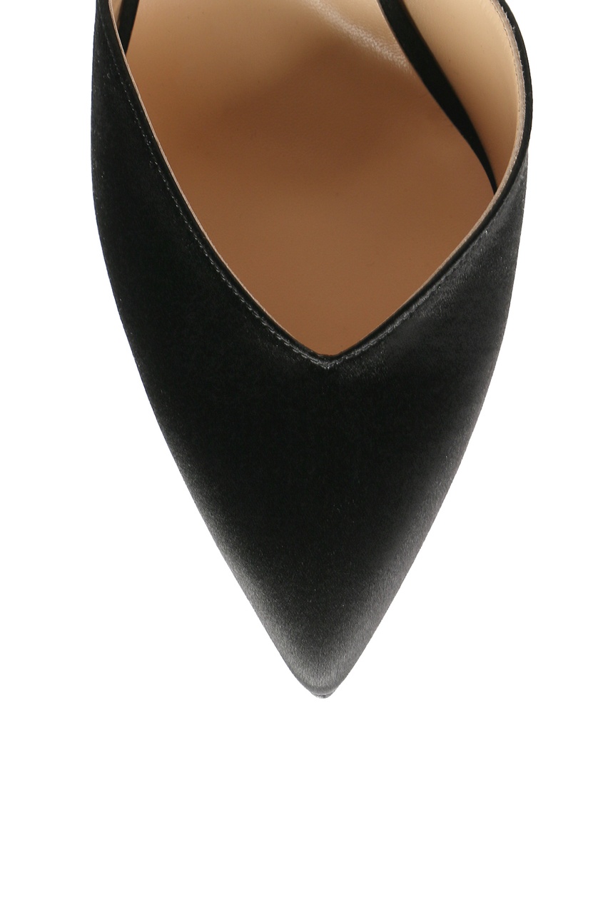 фото Черные туфли из кожи и атласа Marina rinaldi