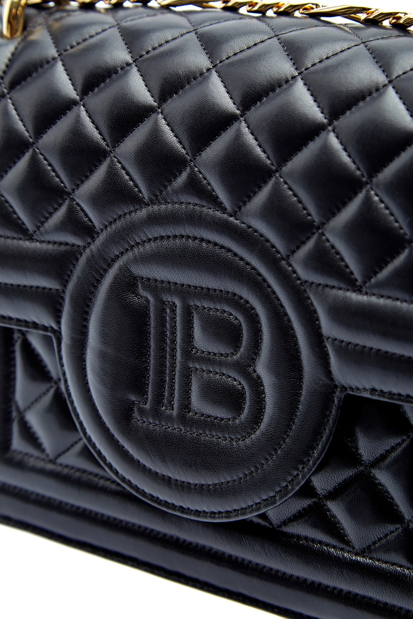 фото Прямоугольная сумка черного цвета b-bag balmain