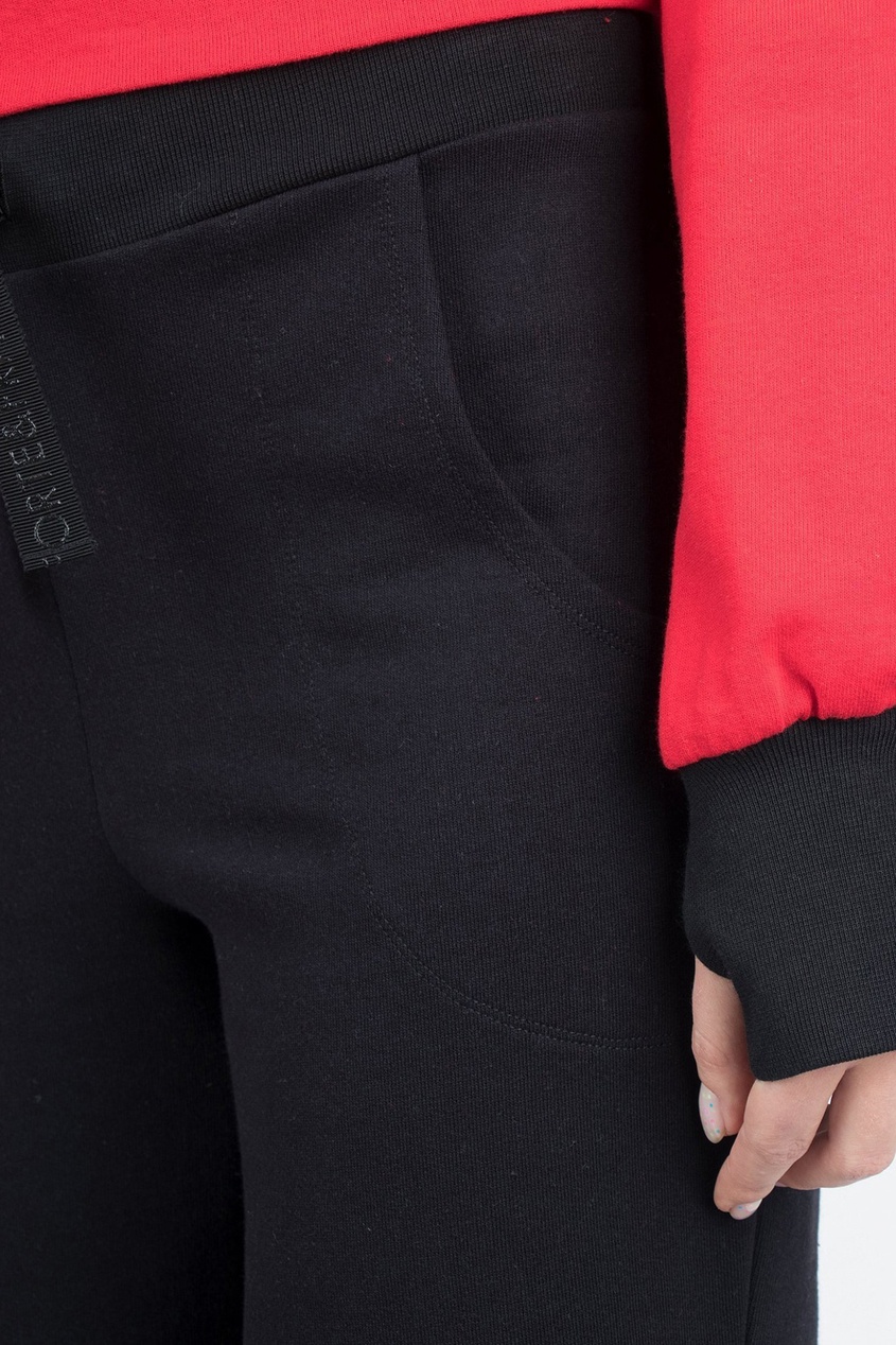 фото Черные трикотажные брюки с карманами forte fragile