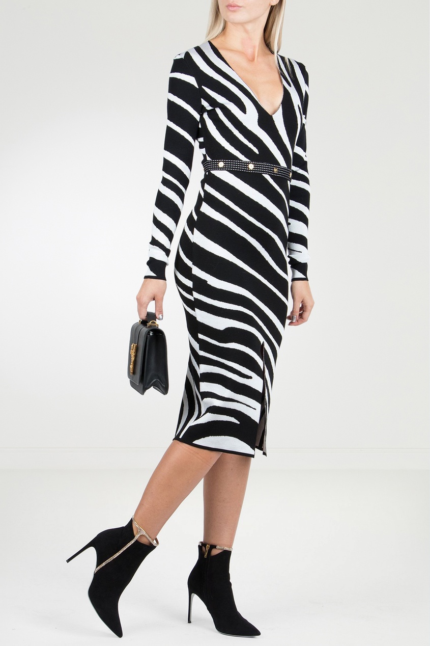 фото Платье с принтом «зебра» Versace