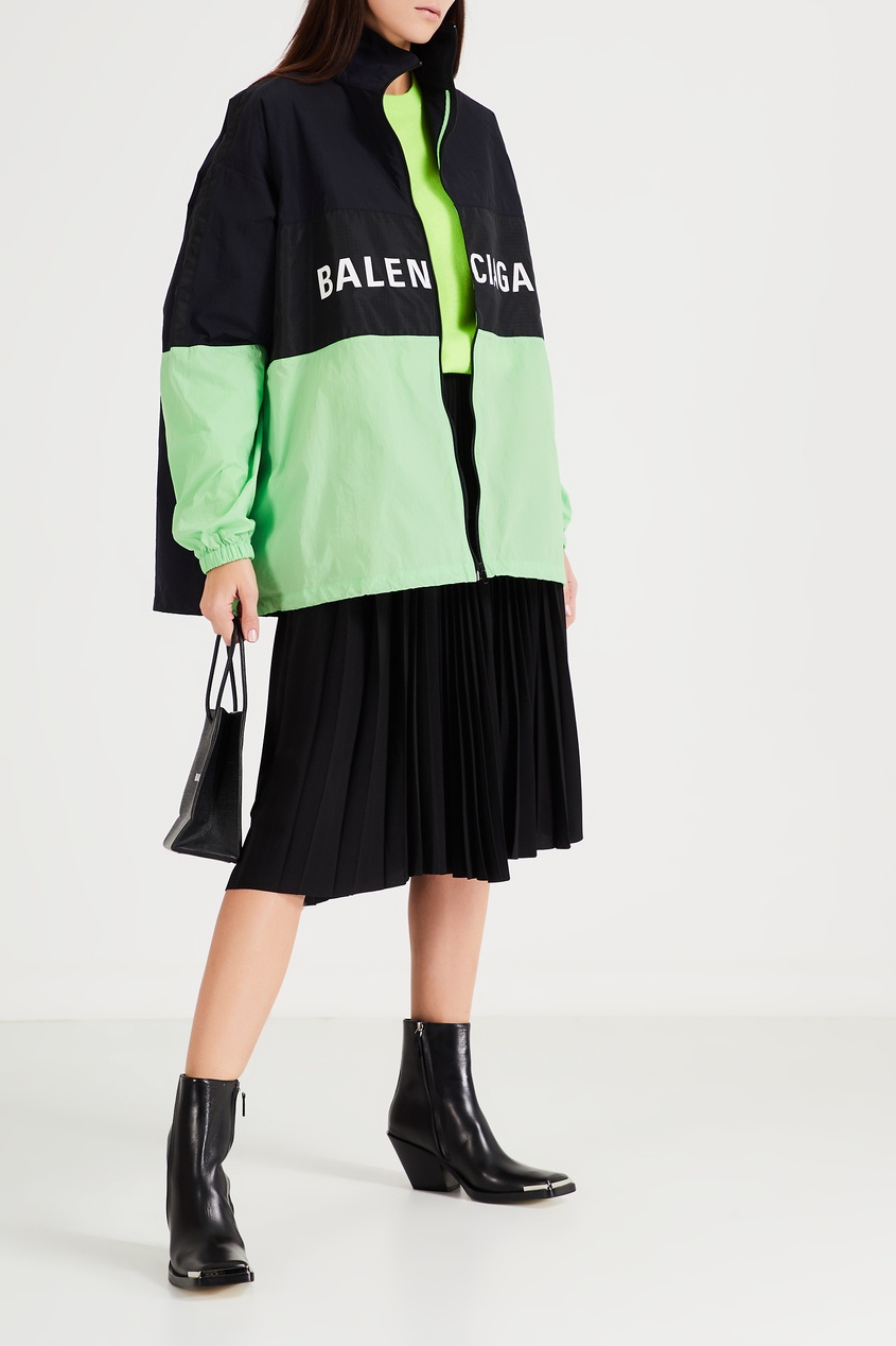 фото Нейлоновая куртка в дизайне цветными блоками balenciaga