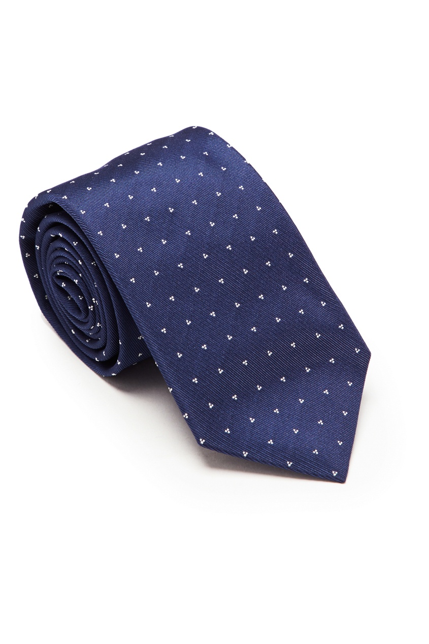 фото Синий галстук с сердцами Prada