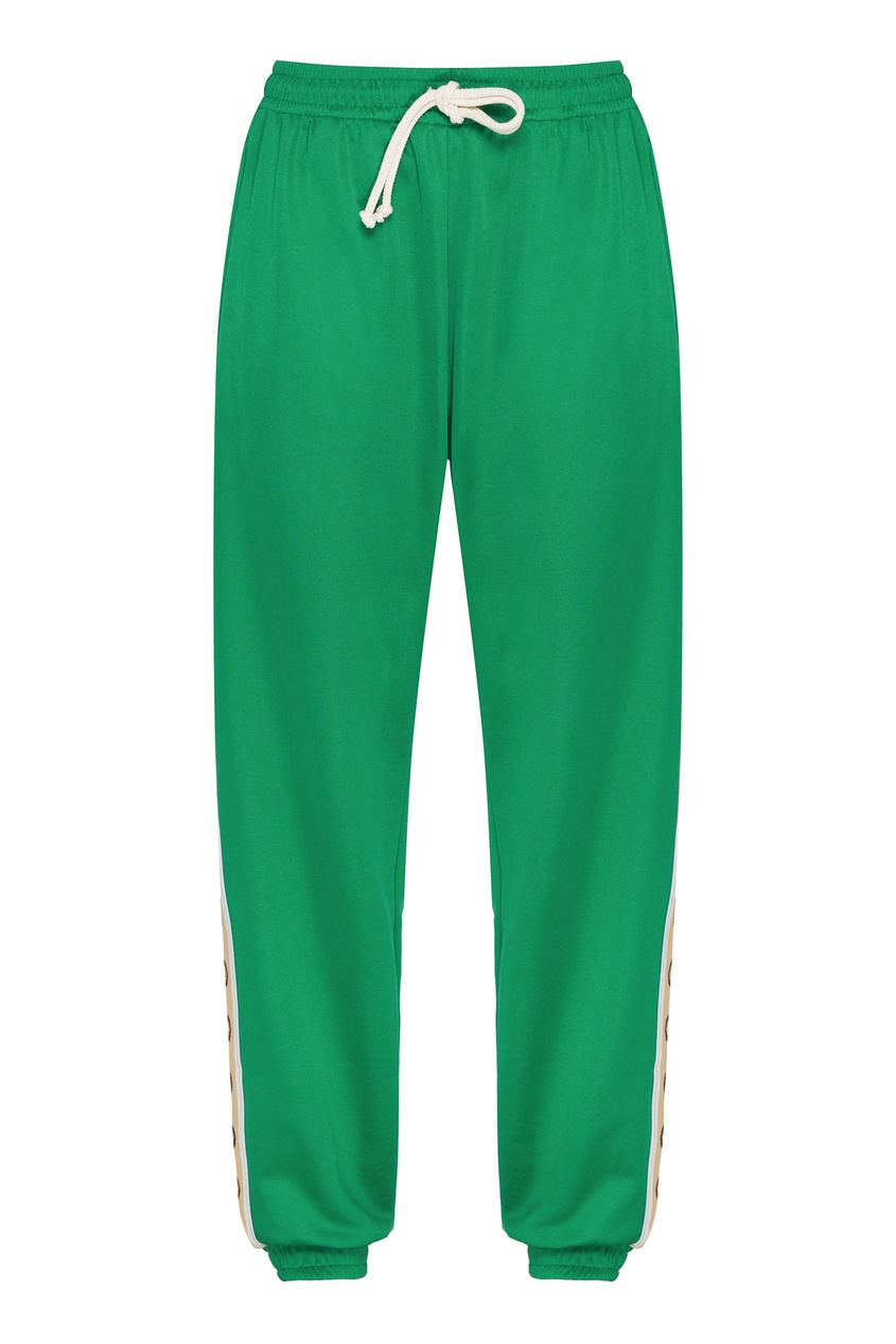 фото Спортивные брюки зеленого цвета gucci
