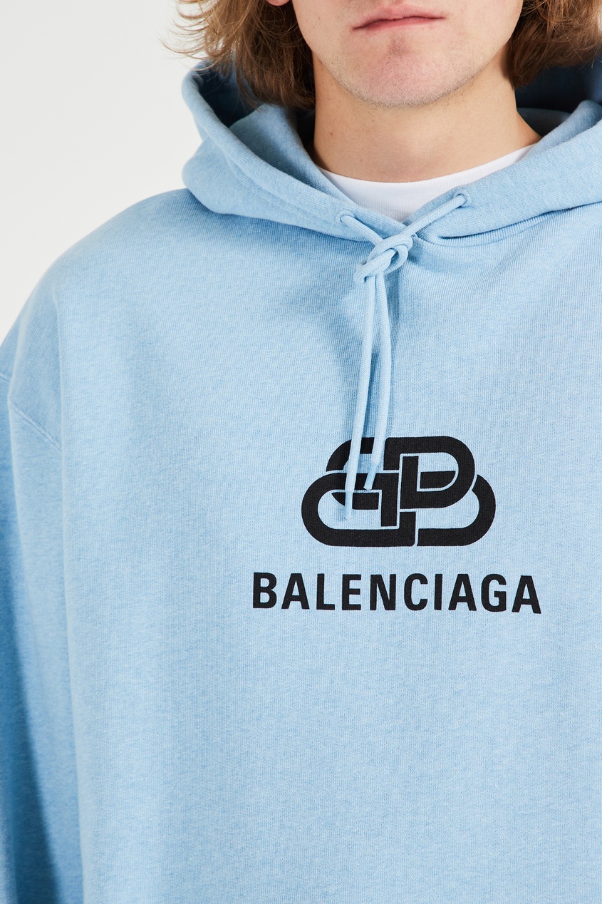 фото Худи с карманом и логотипом balenciaga