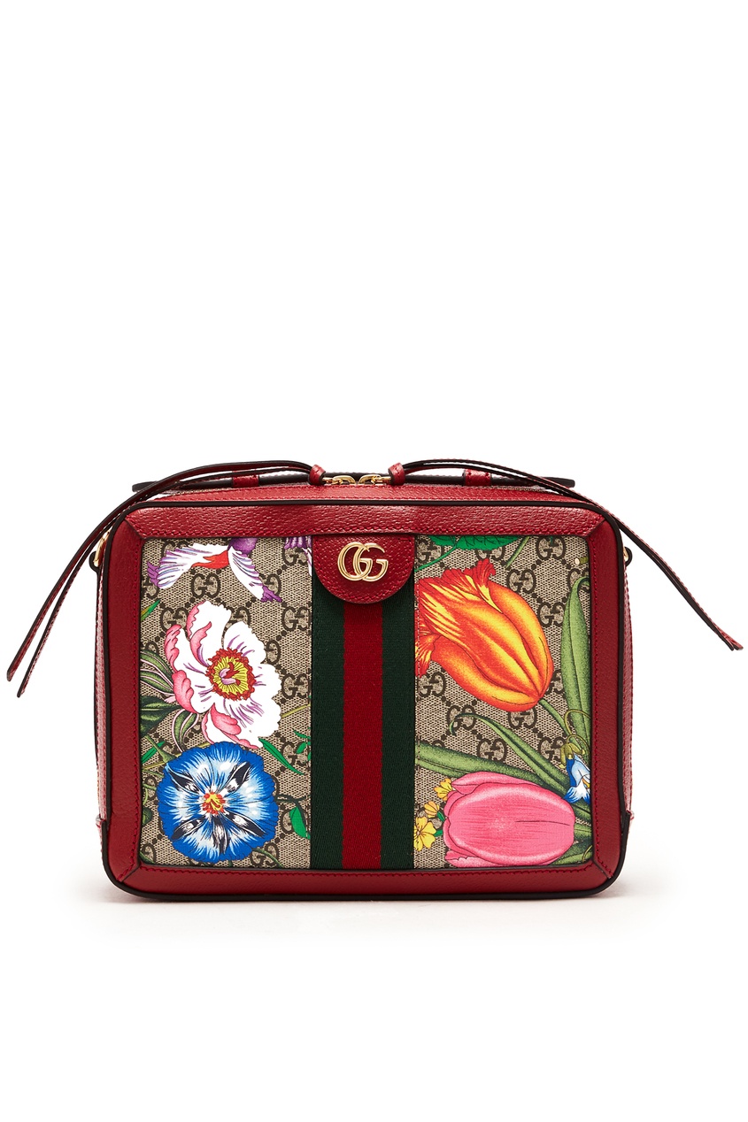 фото Коричневая сумка с монограммами ophidia Gucci