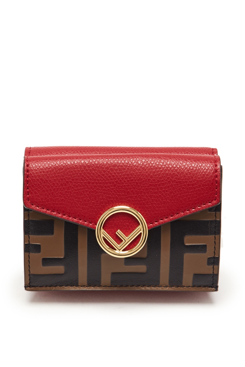 Красно-коричневый бумажник F is Fendi