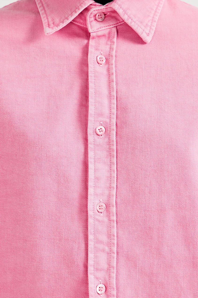 фото Ярко-розовая рубашка из хлопка balenciaga