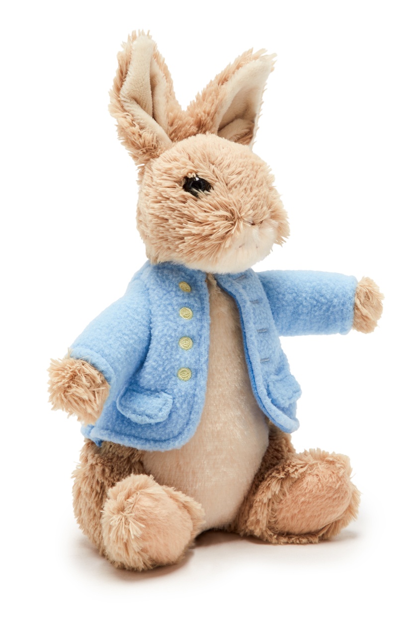 фото Кремовая мягкая игрушка-кролик в пальто enesco/gund