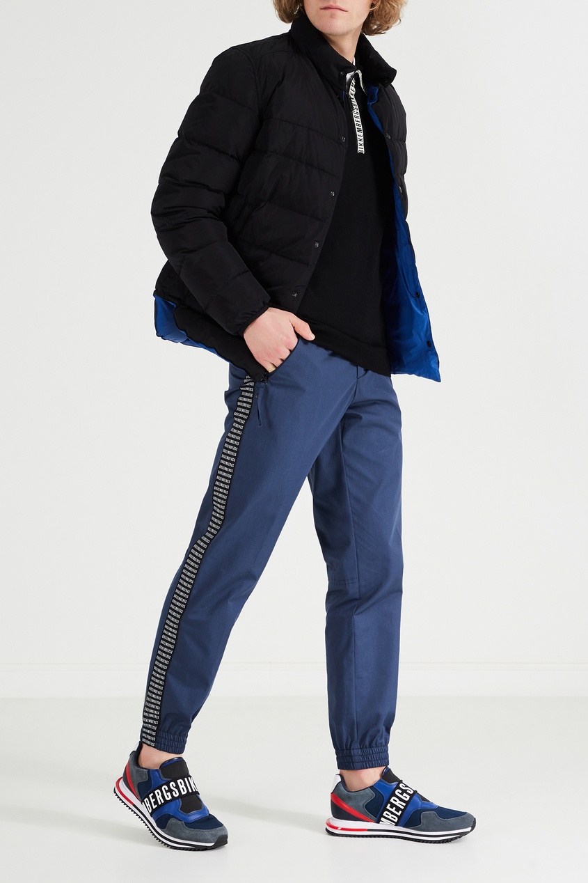 фото Синие брюки с лампасами Dirk bikkembergs