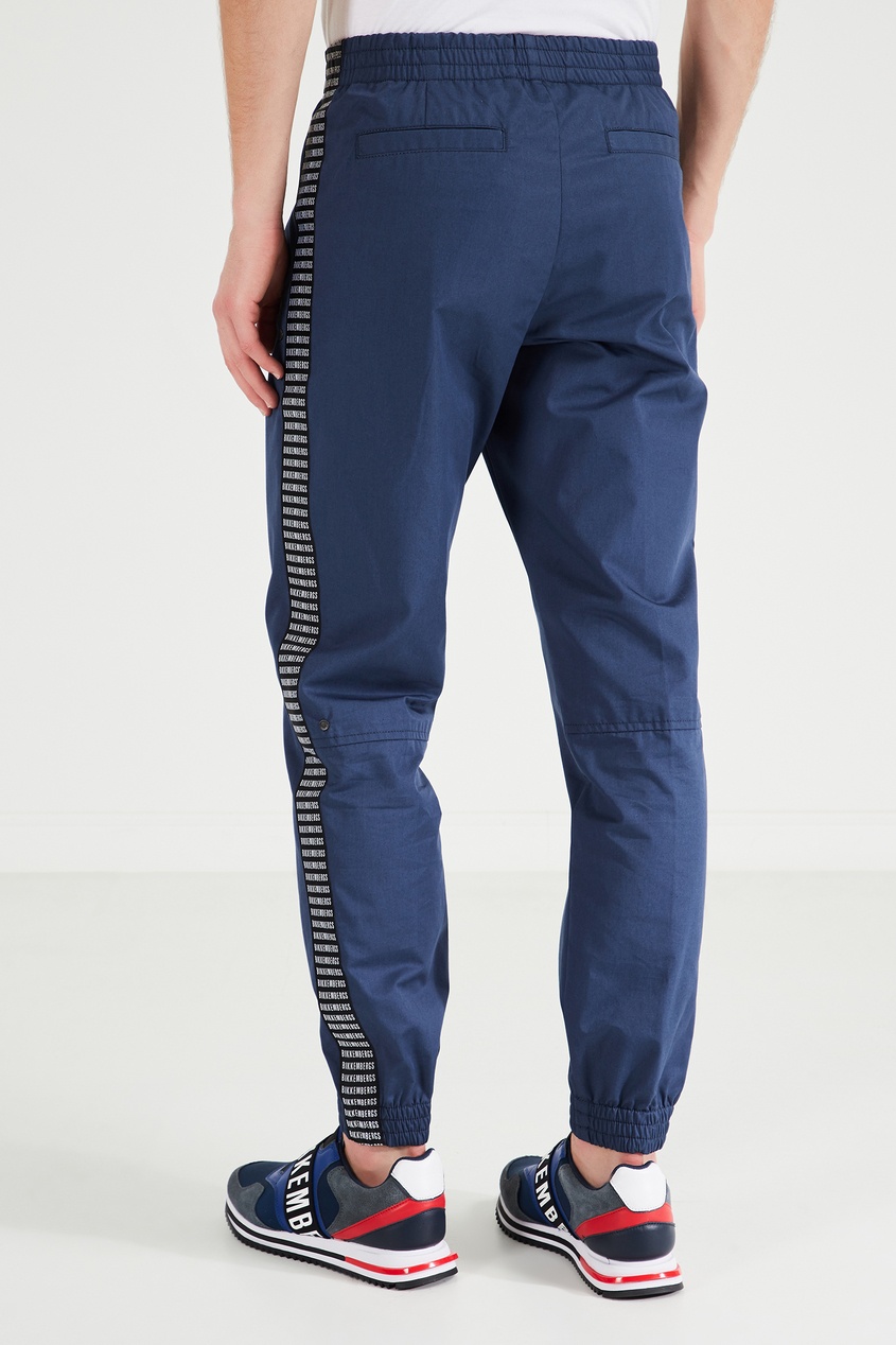 фото Синие брюки с лампасами Dirk bikkembergs