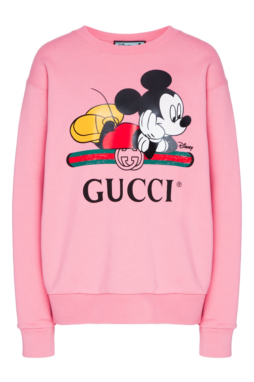 фото Розовый свитшот оверсайз disney x gucci