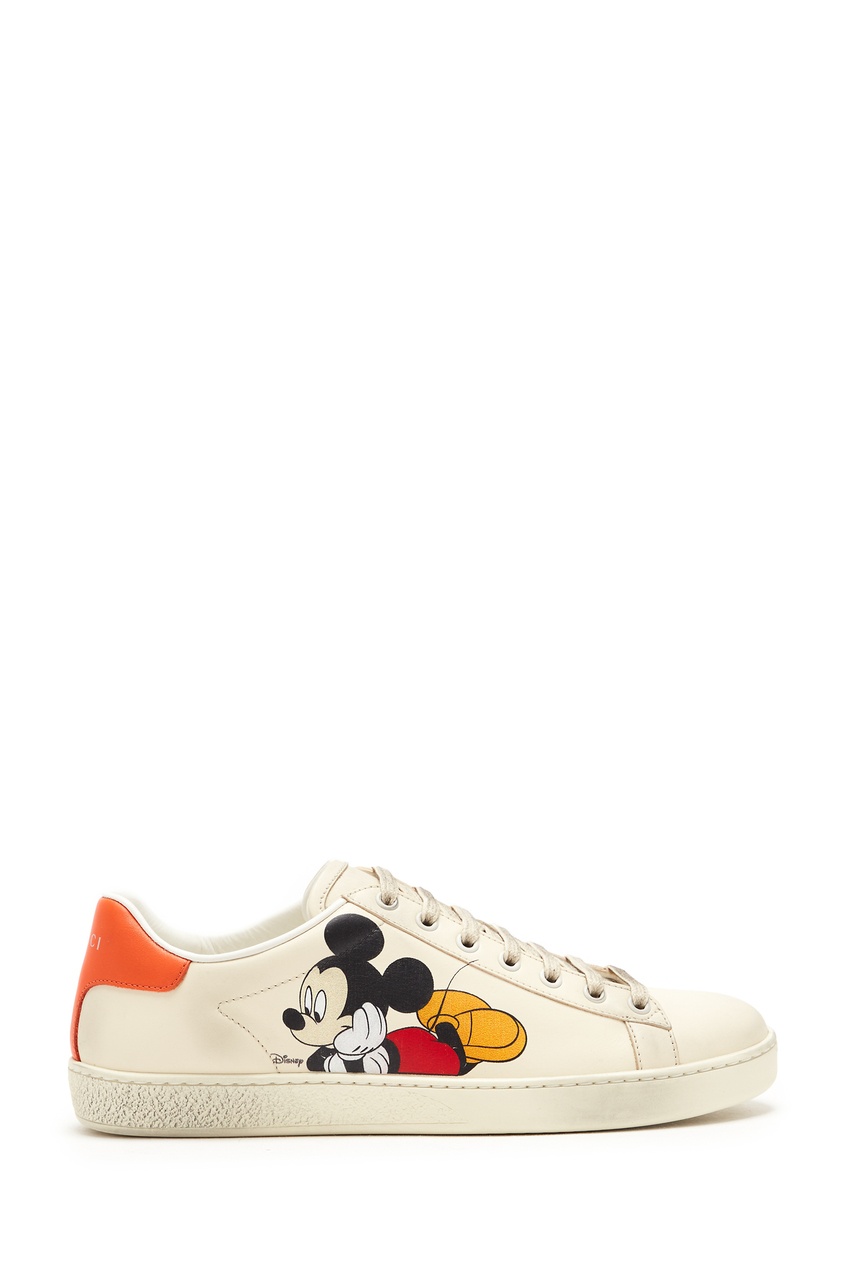 

Кожаные лоутопы Ace с Микки Маусом Disney x Gucci, Белый, Кожаные лоутопы Ace с Микки Маусом Disney x Gucci