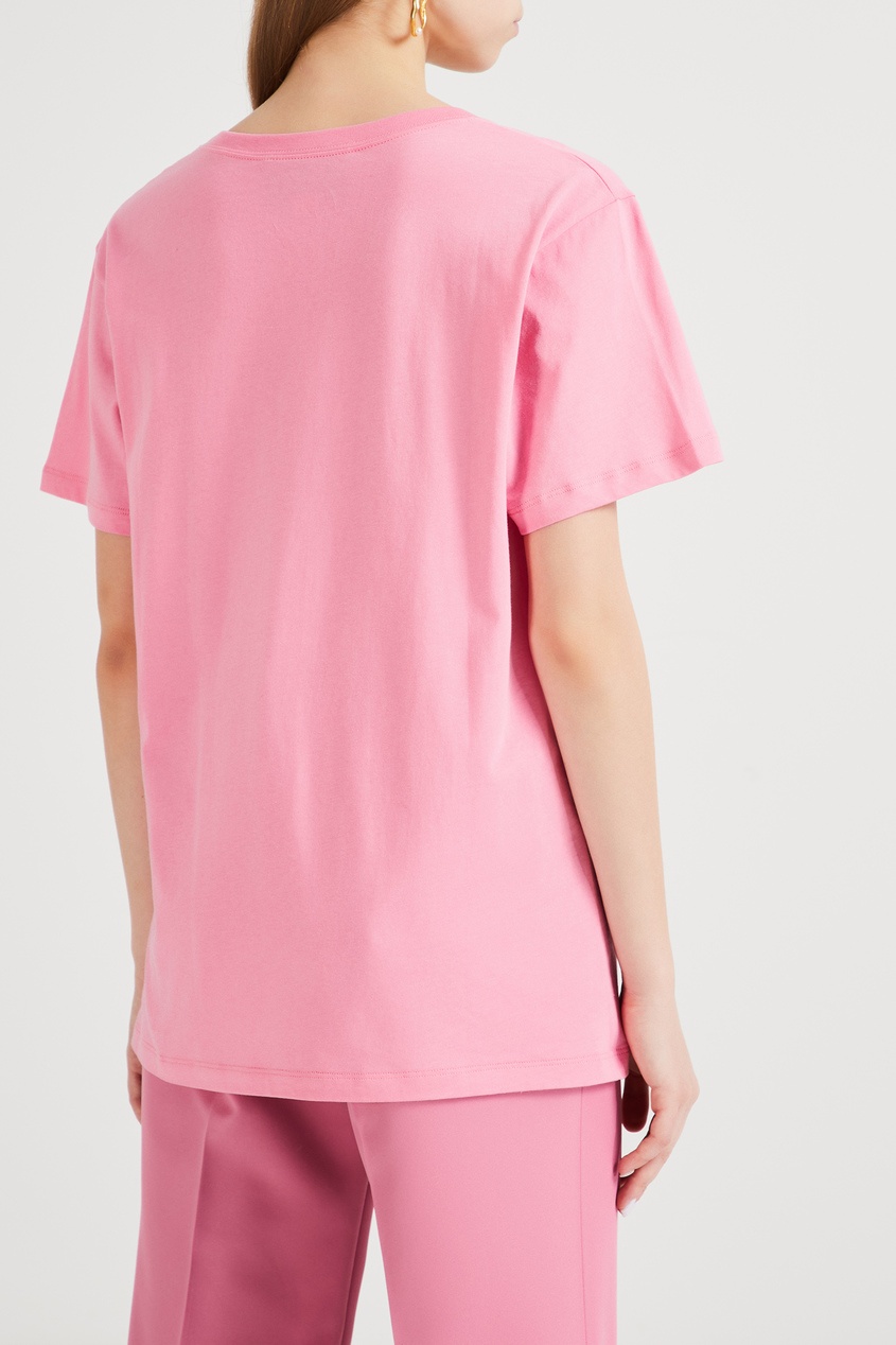 фото Розовая футболка с принтом disney x gucci