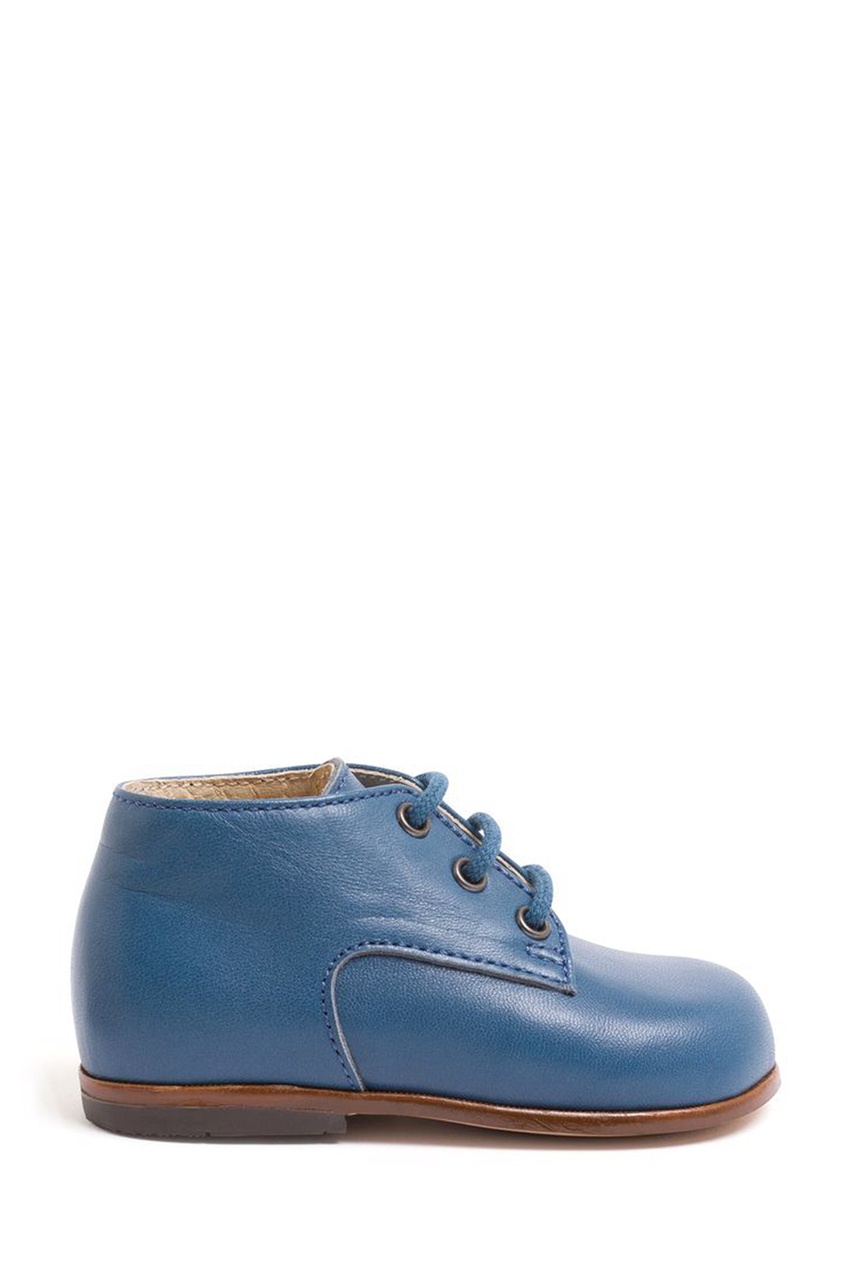 фото Синие кожаные ботинки bonpoint