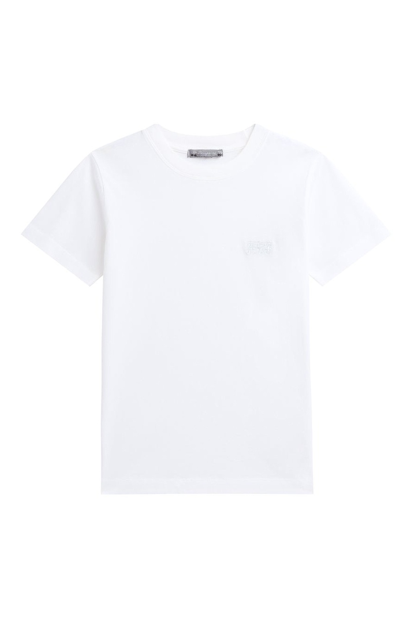 фото Белая однотонная футболка bonpoint