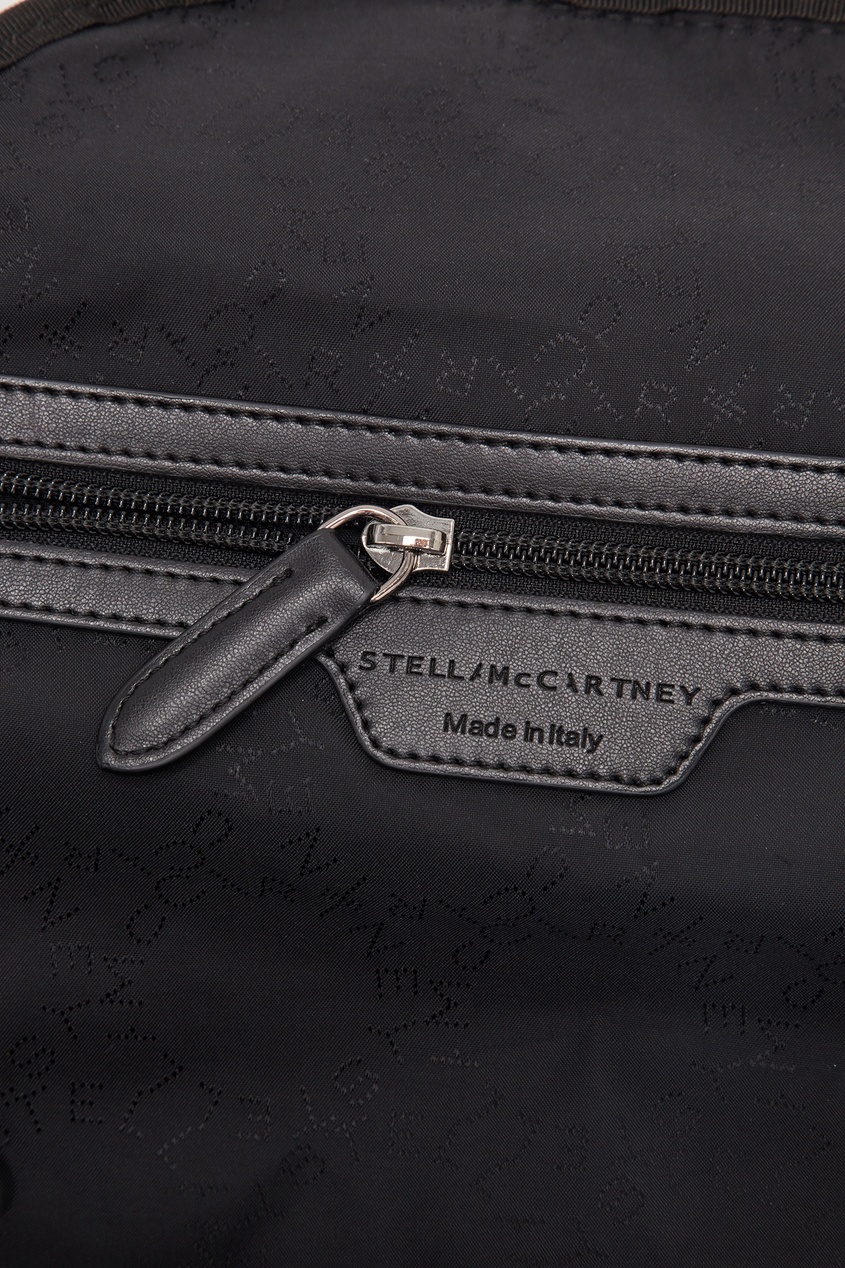 фото Серебристый рюкзак с логотипом stella logo stella mccartney