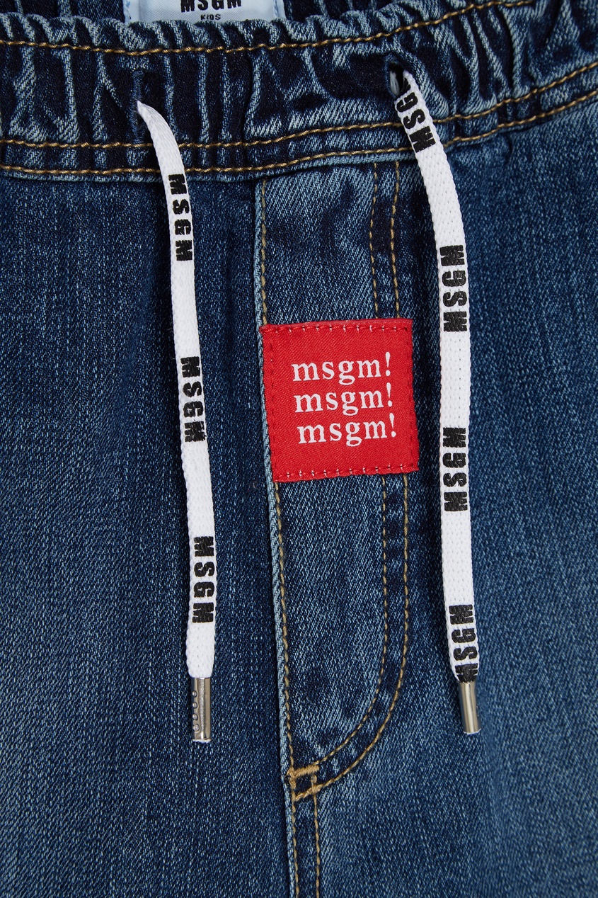 фото Синие джинсы на резинке msgm