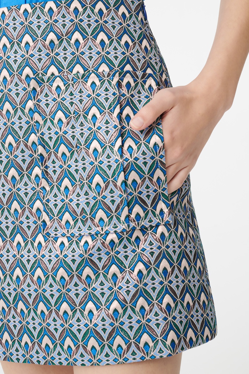 фото Мини-юбка с геометричным узором maje