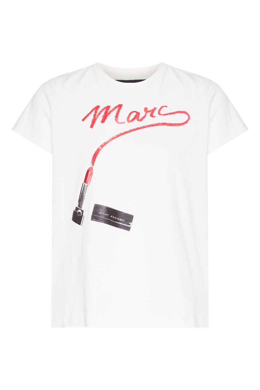 фото Белая футболка с принтом st. mark’s the marc jacobs