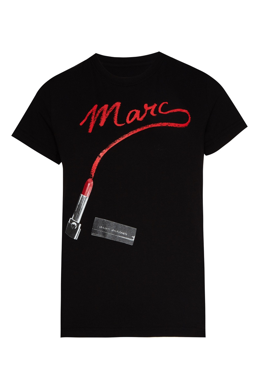 фото Черная футболка с принтом st. mark’s marc jacobs (the)