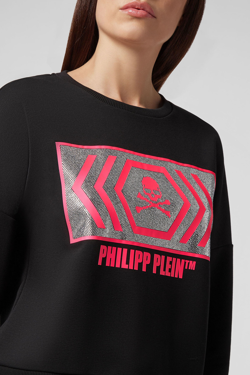 фото Черный однотонный свитшот philipp plein