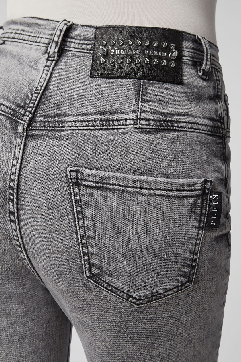 фото Серые облегающие джинсы philipp plein