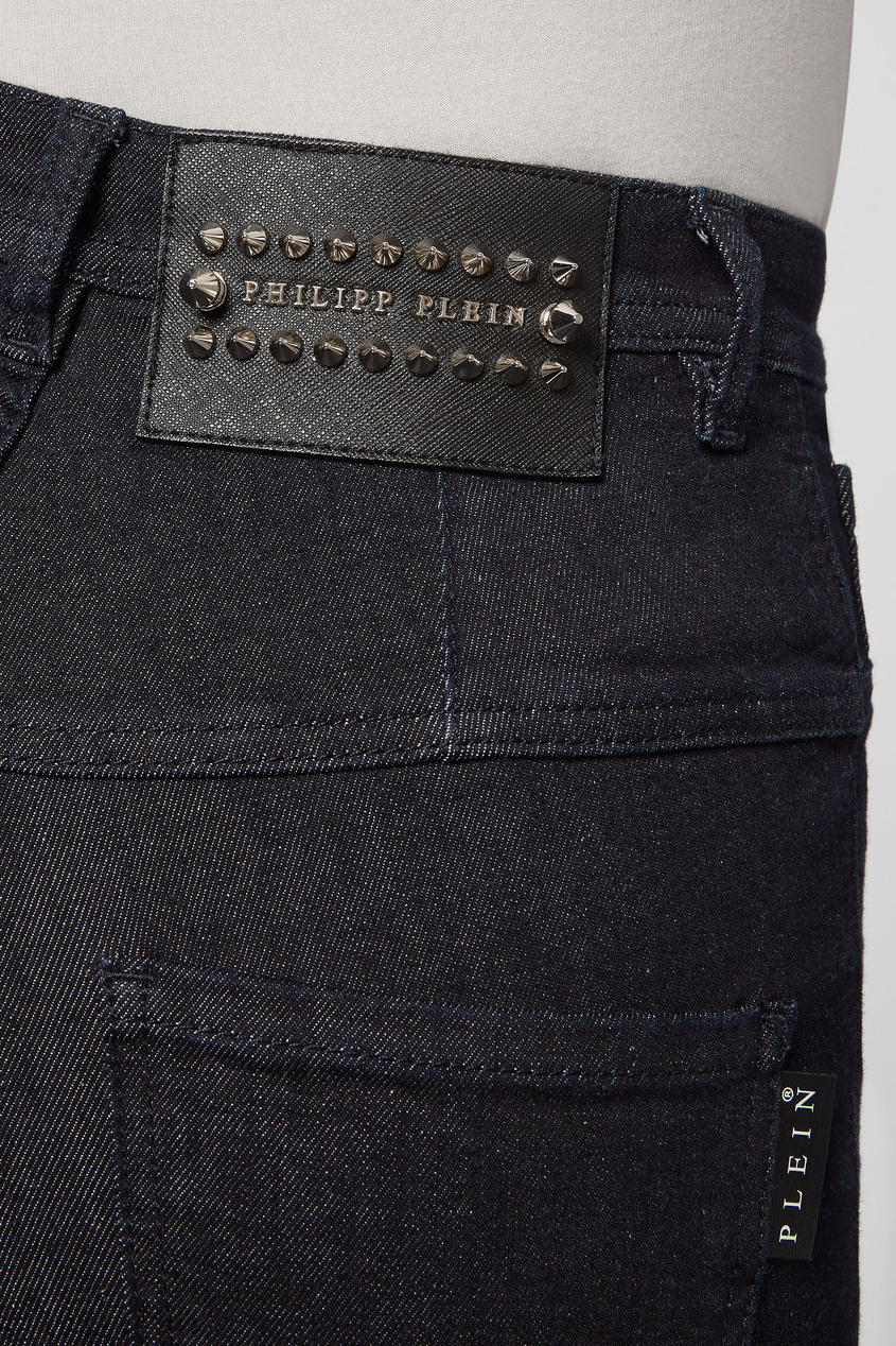 фото Черные облегающие джинсы philipp plein