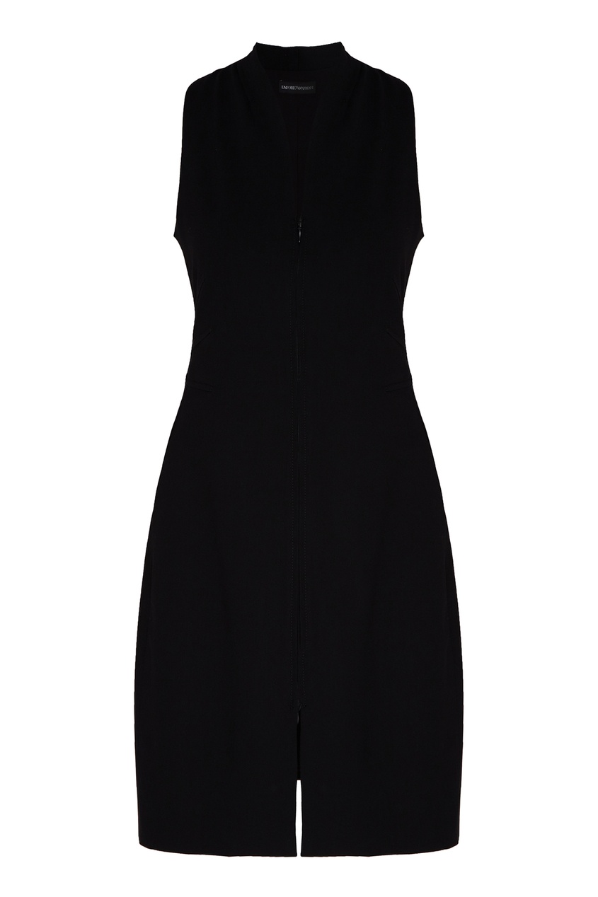 фото Черное платье без рукавов emporio armani
