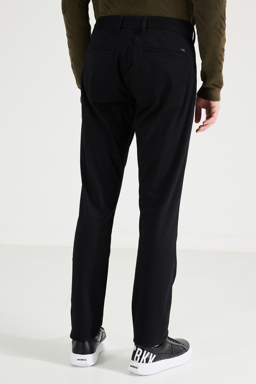 фото Черные брюки из хлопковой ткани emporio armani