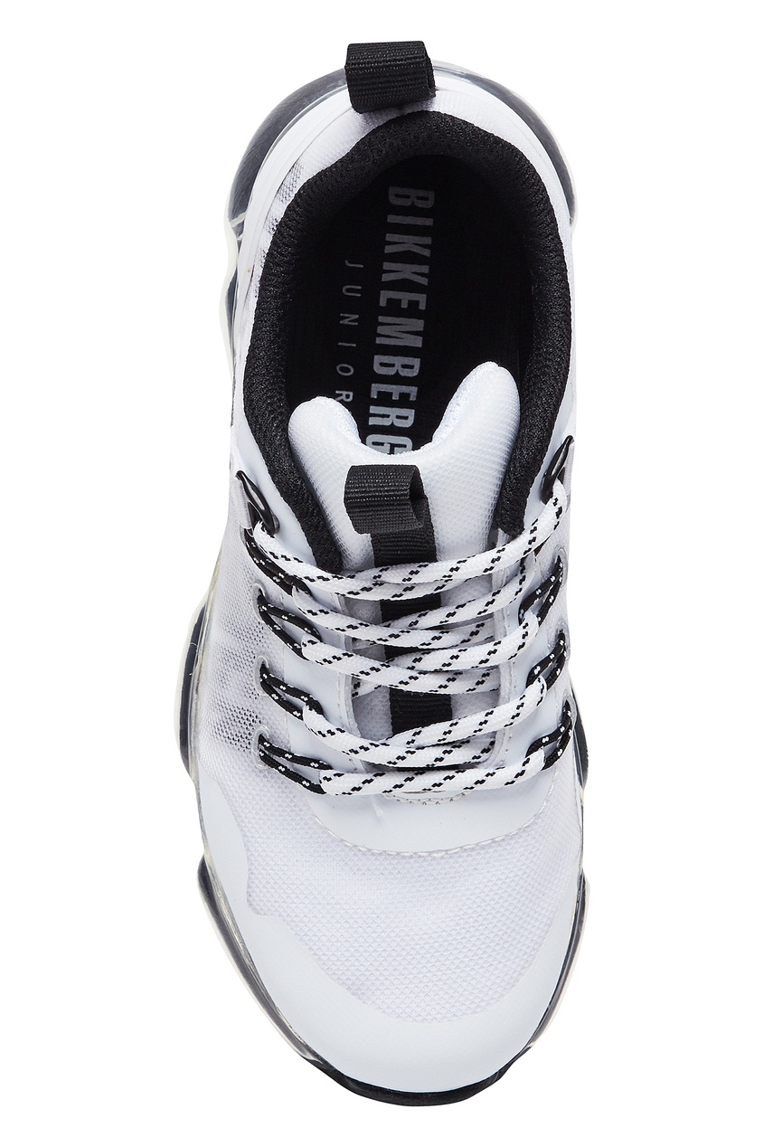 фото Черно-белые кроссовки с прозрачными вставками bikkembergs