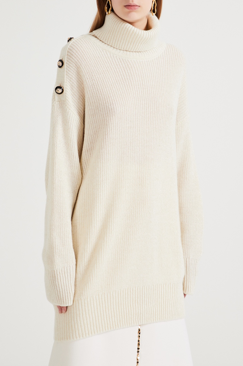 фото Молочно-белый свитер с люрексом maison bohemique