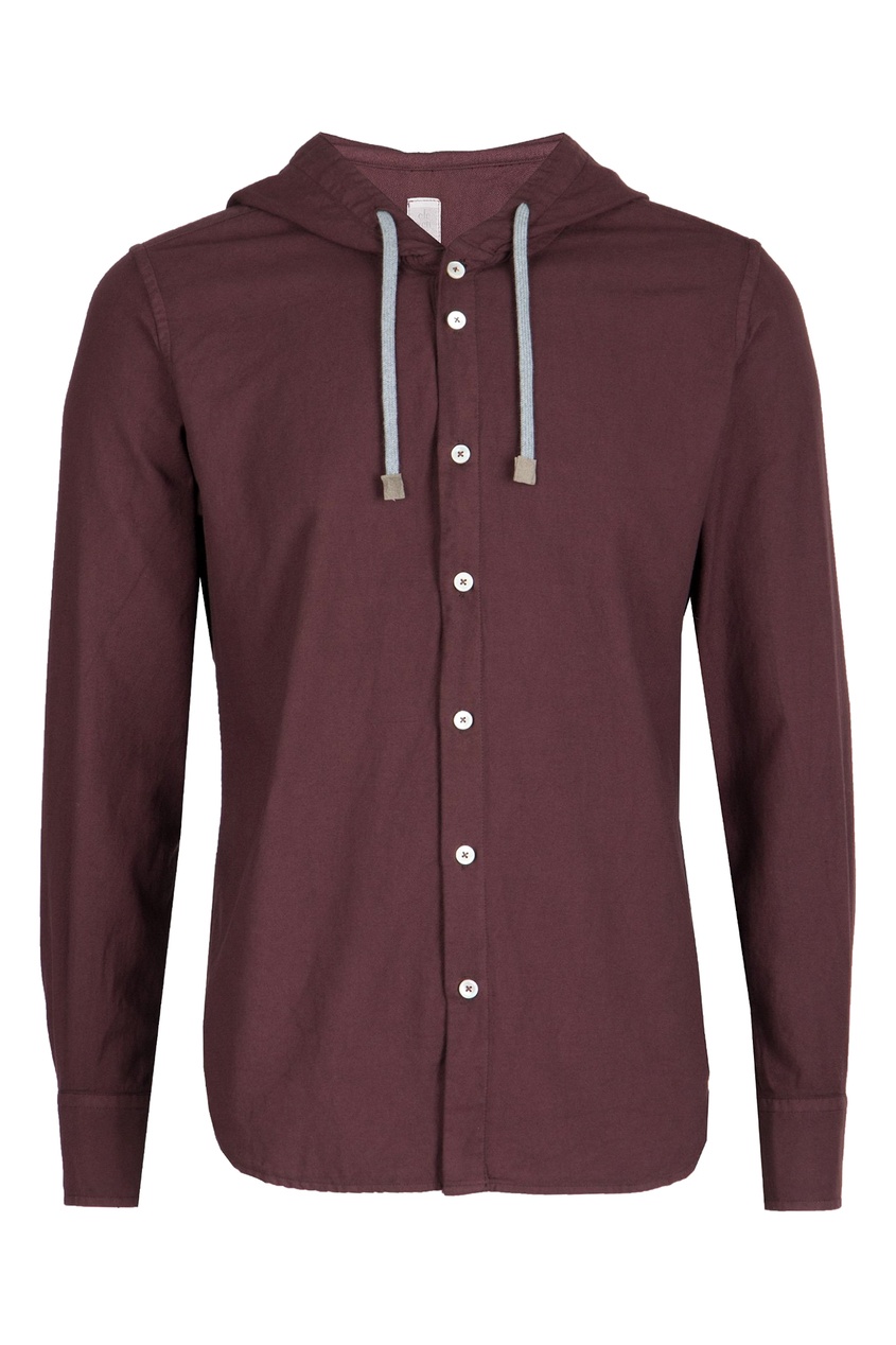 фото Бордовая рубашка с капюшоном eleventy