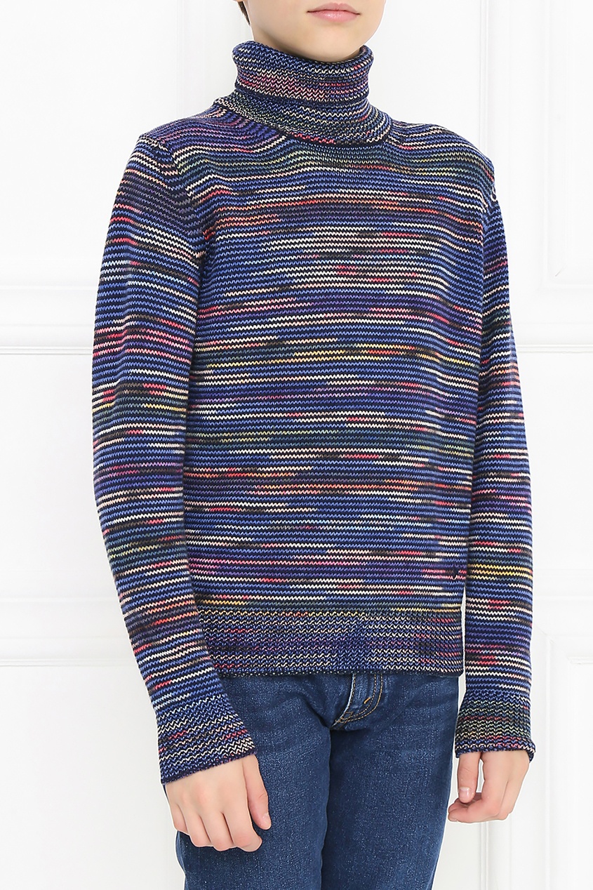 фото Разноцветный меланжевый свитер isaia