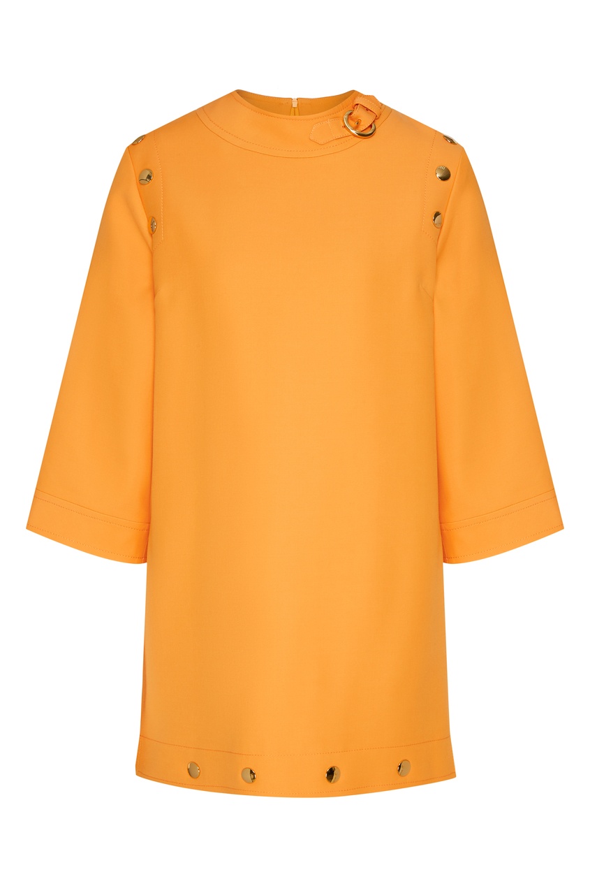 фото Короткое платье оранжевого цвета gucci