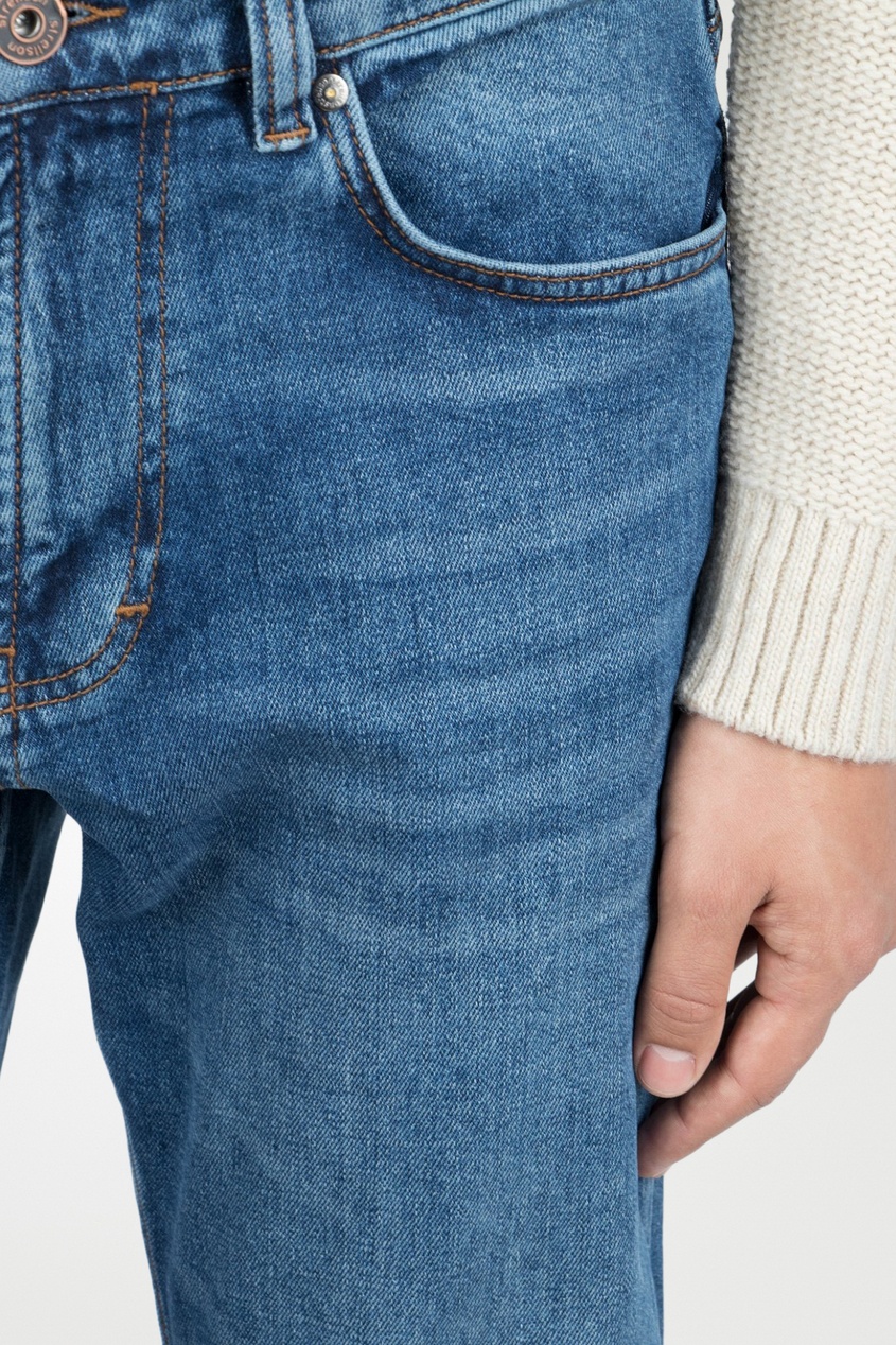 фото Хлопковые джинсы с потертостями strellson