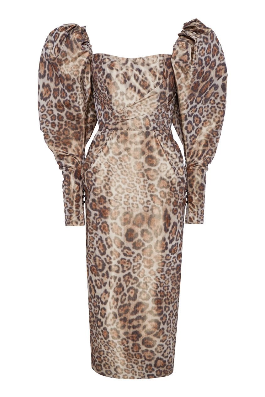 фото Леопардовое платье из тафты yana dress