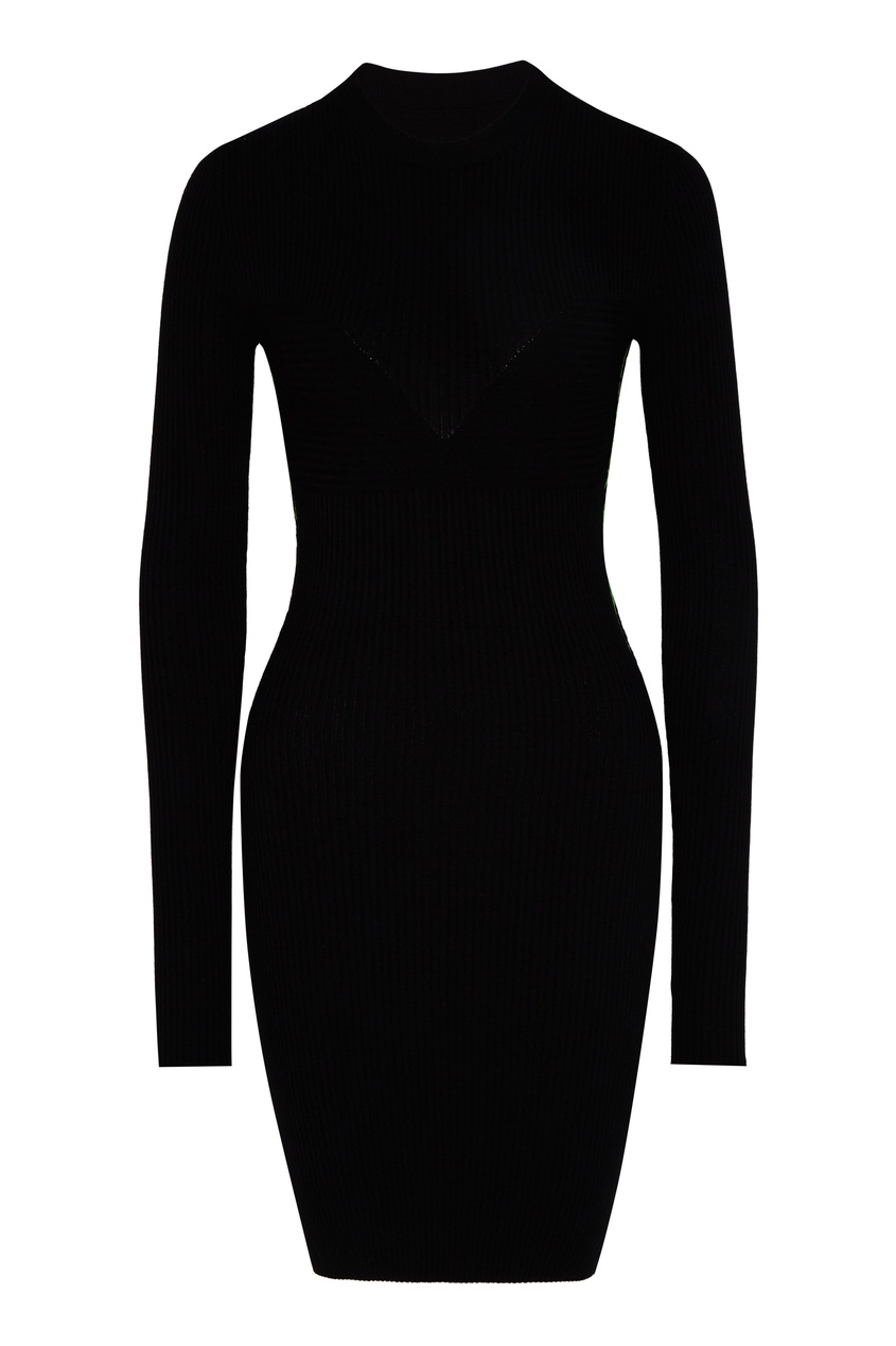 фото Черное платье из вискозы heron preston