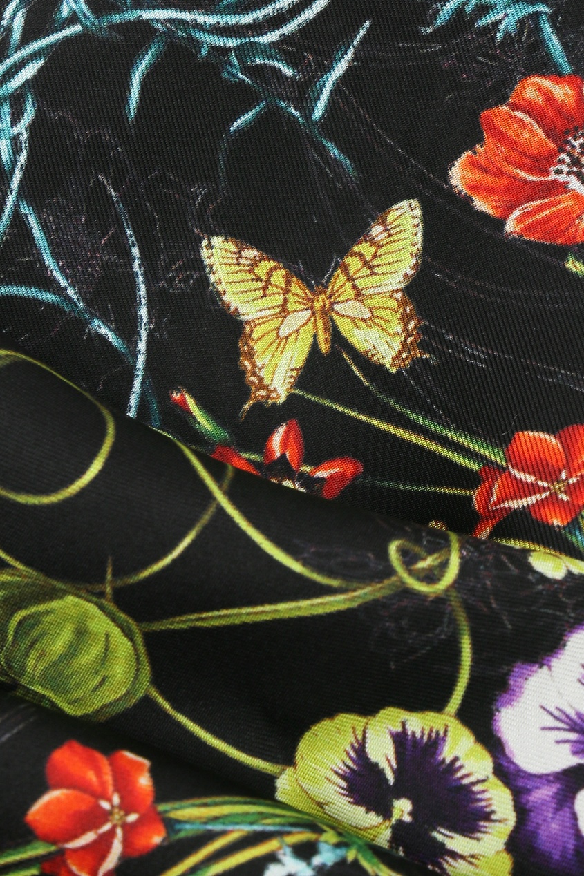 фото Шелковый платок с цветочным принтом marina rinaldi