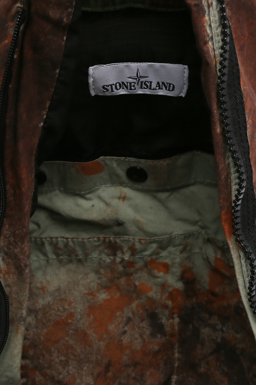 фото Коричневый рюкзак из хлопка и нейлона stone island