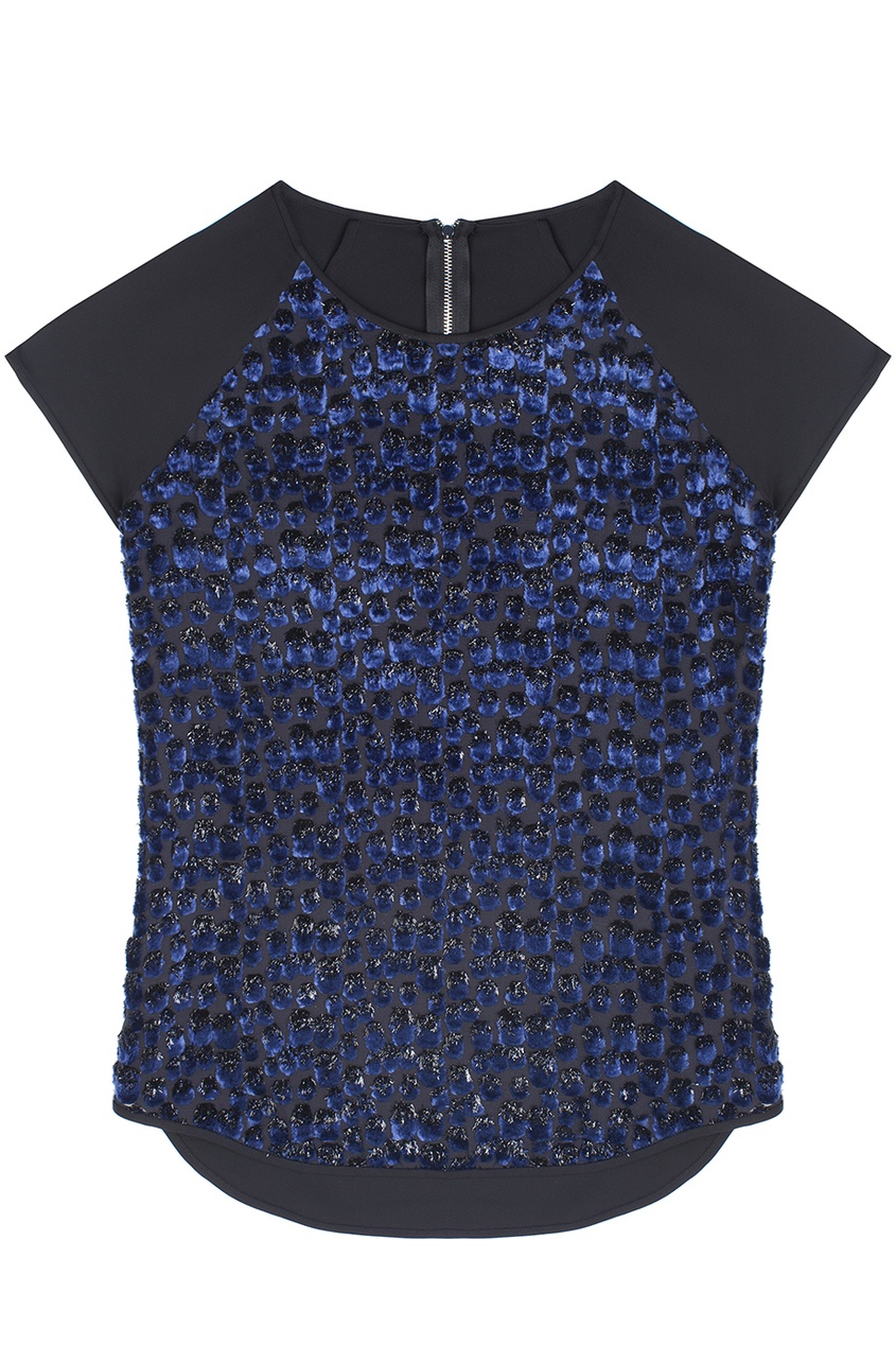 

Шелковый топ Livian Velvet Burnout, Синий, Шелковый топ Livian Velvet Burnout