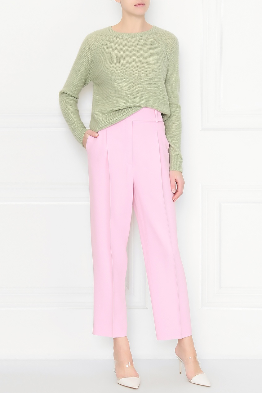 фото Светло-розовые брюки со стрелками ermanno scervino