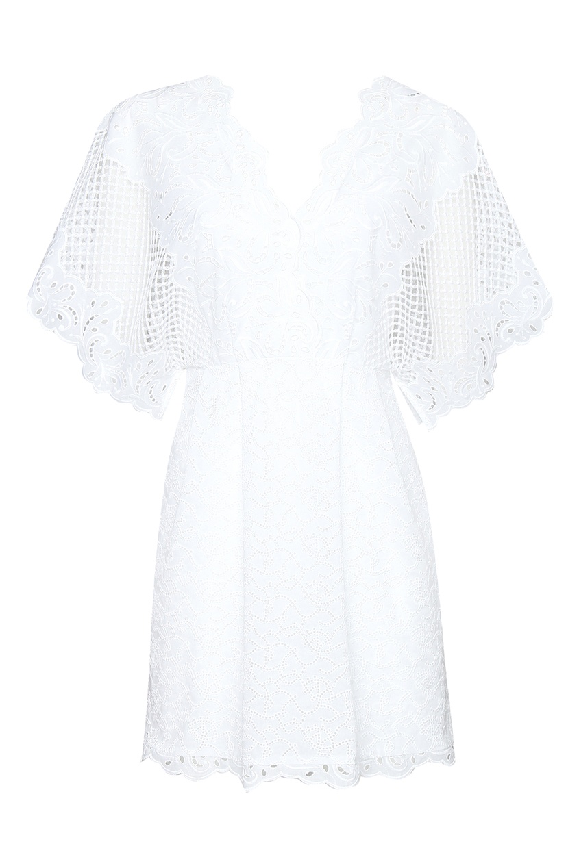 фото Белое платье с вышивкой ermanno scervino