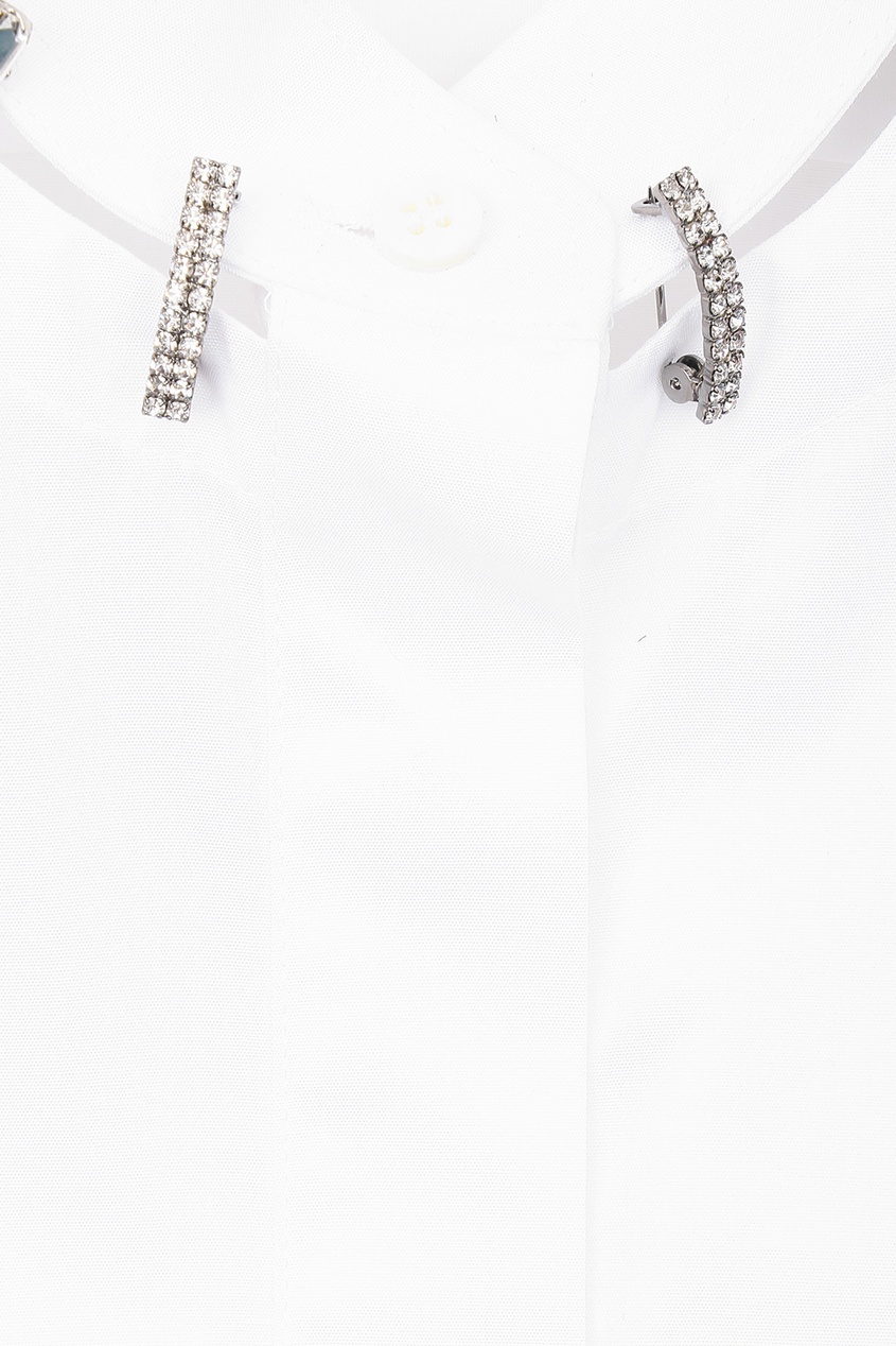 фото Белая рубашка с декором ermanno scervino